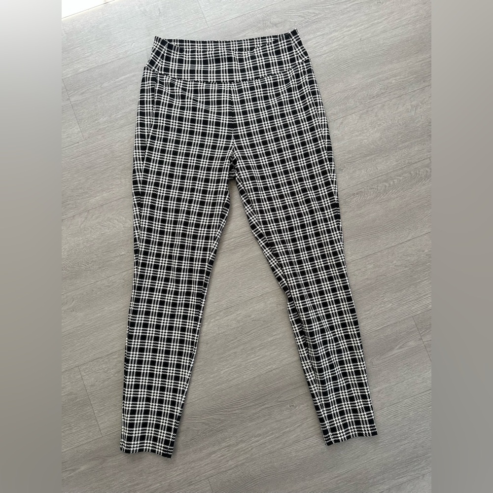 Plaid Black and White Women's Pants